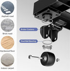 KEDSUM Furniture Dolly with 6 Swivel Casters, Expandable Moving Dolly, 24in-12in Furniture Movers with Wheels, Flat Dollies Brake Wheels, Max 1600LBS Capacity, 2 Pack