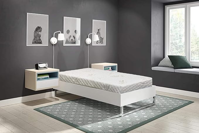 Foamma 1” x 30” x 72” High Density Foam Bunk Mattress, Organic Cotton Cover, Made in USA, Comfortable, CertiPUR-US Certified, 4 Pack