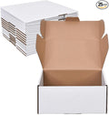 9x6x4 Inches Shipping Boxes Set of 15,White Corrugated Cardboard Box Literature Mailer for Small Business, Literature Mailer Box Packaging Supplies