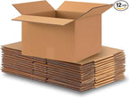 Large Moving Boxes Heavy Duty, 12 Pack 20" x 20" x 15" Double Corrugated Packing Boxes for Moving Shipping Storage (20"x 20"x 15"(No Handle))