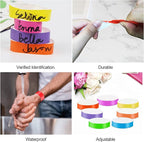 3500pcs Paper Bracelets for Events - Waterproof Colored Neon Party Wristbands (7 Colors)