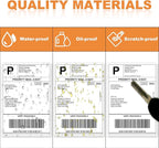 FungLam 4"x6" Thermal Shipping Labels, Fanfold 4"x6" Thermal Labels, Shipping Mailing Address Labels for iDPRT, Munbyn, Polono, Rollo Direct Thermal Printer, 500 Labels