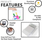 Poly Bags with Suffocation Warning - 16x22" Extra Strong Seal - 200 Pack - Clear Poly Bags - Retail Supply Co
