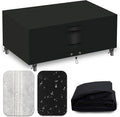 Heavy Duty Patio Furniture Covers Waterproof, 600D Outdoor Furniture Cover Waterproof for Sectional Sofa Couch, Outdoor Dining Table and Chair Set Covers 52''L x 22''W x 35''H, Black