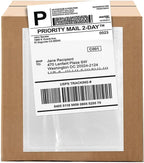 100 Count 4.5" x 6" Shipping Label Envelopes, Clear Packing List Pouches with Self-Adhesive Back, Top Loading for Shipping Labels Sleeves, for Packing Slips, Labels Invoices & Paperwork. GPI