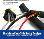 Braided Wire Loom Mesh Woven Black-Split-Sleeving for Automotive Wires/Audio Video Cable/Multi-Cable Strings (1/2" - 54 Feet)