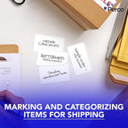 Perco White Labels 3x5 Inch 500 Stickers/Roll with Easy Peel Perforation and Strong Adhesion for Inventory Management, Color Coding, Moving Boxes, Retail, Organizing & Crafts – Made in USA