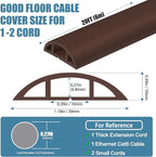 Floor Cord Covers for Wires 20FT Cable Hider Wire Cover Self Adhesive Cord Hider Floor for Offices, Homes, Workshops, Warehouses Cable Cavity 0.39" W x 0.27" H
