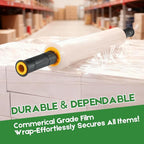 Stretch Wrap 15"x1000 Feet Stretch Film Shrink Wrap Packing Moving Suppliers for Shipping Moving Suppliers Packing Pallet Wrapping Surface Protection 60 Gauge(1 Roll)