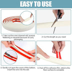 Floor Cord Cover Cable Cavity Self Adhesive Cord Hider Floor 3.3FT Floor Cable Management Power Cord Protector Floor Electric Cord Covers for Offices, Gym, Exhibitions (Beige, 1.18" x 3.3')