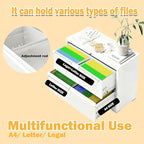 2 Drawer Lateral File Cabinet with Lock, File Cabinet, Metal Lateral Filing Cabinets for Home Office, File Storage Cabinet for Legal/Letter/A4 Documents, Assembly Required (White, 26'W)