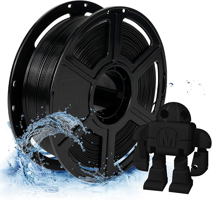 FLASHFORGE PETG Pro Filament 1.75mm Black, 3D Printer Filament 1kg (2.2lbs) Spool, Dimensional Accuracy +/- 0.02mm, 3D Printing Filament for Various Mechanical Parts, Waterproof Parts