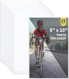 25-Pack 8 x 10 Inch Premium Toploaders - Crystal Clear Plastic Holders, Sheet Protectors for Autograph Pictures, Art