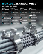 Lichamp 1000FT 1/8" Stainless Steel Wire Rope Cable, Aircraft 316 SS Braided Steel Wire Thin Metal Cable Hardware for Deck Railing Handrail Safety System, SSC1000