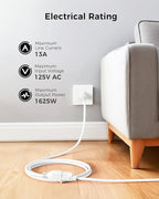 Cable Matters [UL Listed] 2-Pack 16 AWG Heavy Duty 13A Power Extension Cord - 6ft, 3 Prong Power Cord Extension, NEMA 5-15P to NEMA 5-15R, White