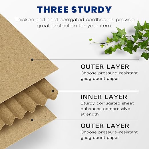 Golden State Art 8x6x4 Inches Shipping Boxes 28 Pack, Brown Corrugated Cardboard Box for Small Business Mailing Shipping and Storage