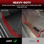 LASFIT Floor Mats & Trunk Mat for Ford Fusion 2013-2016 (Only Fit Gasoline) All Weather TPE Mats Custom Fit Floor Liner for Fusion & MKZ 1st & 2nd Row Car Mats and Cargo Liner, Black