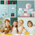 STARLIBOO Colored Labels Stickers, 3X5 Inch Removable Large Label Stickers for Moving Boxes and Storage Bins- Waterproof- Writable- Tear Resistant (Blue)