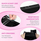 Metronic Poly mailers 14.5x19'' 500pcs with 4x6 Thermal Labels 500 Labels Bulk, Strong Adhensive Shipping Bags for Clothing,Waterproof Shipping Envelopes Mailing Bags for Small Business,Black