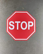 "Stop" Durable Laminated Vinyl Floor Sign- Sign by Graphical Warehouse- 5S Safety and Security Signage, Visual Communication Tool (18")