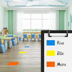 Rectangle Labels Sticker 3×5 Inch Vinyl Floor Stickers Color Coding Name Tags Roll Removable 200 PCS, Fluorescent Yellow