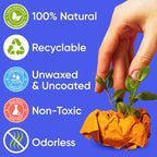 USA-Made 12" x 1200" Orange Kraft Paper Roll, 45 lbs Thickness, American Quality Colored Craft Paper for School, Bulletin Board for Kids - Odorless, Non-Toxic, Safe