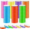 1400 Packs Paper Wristbands for Events, 7 Colors Waterproof Neon Party Wristbands Armband Paper Bracelets Identification Wristbands for Concert Club Bar Entrance Admission Party