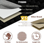 TYEERS Extra Large Collapsible Storage Bins with Lids and Compartments, Washable, Fabric Storage Boxes, 21.7x13x11.8 inches, 1 Pack, Gray