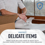 Bryco Goods Newsprint Packing Paper Sheets for Moving - 10lb - 320 Sheets of Newspaper Paper - Wrapping and Protecting Fragile Items, Box Filler, Shipping Supplies - 27" x 17" - Made in the USA