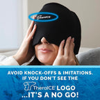 TheraICE Migraine Relief Cap, Cooling Gel Hat, Soothing Headache Ice Pack Mask Products, Face Cold Compress Head Wrap for Tension & Stress