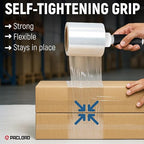 5" x 1000’ Industrial Strength Stretch Wrap, Ready to Use Pack of 12 Mini Rolls with one Handle, Clear Plastic Film, 80 Gauge, 500% Elongation – Heavy-Duty Shrink Wrap for Moving, Packing