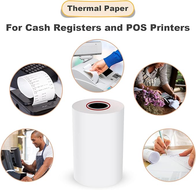MFLABEL® 100 Rolls 2 1/4" x 85' Thermal Paper Cash Register POS Receipt Paper