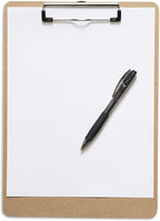 Letter Size Clipboards with Low Profile Clip (Set of 10) - Wood Clipboards Bulk 10 Pack, Heavy Duty Clipboard, Back to School Teacher Classroom Supplies, School Supplies for College Students