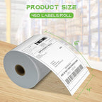 MFLABEL 4x6 Direct Thermal Shipping Labels - 4 Rolls of 450 Labels/Roll, Compatible with Zebra 2844/ZP450/ZP500/ZP505, USPS/FedEx/UPS/Amazon Shipping, Smudge-Resistant & Permanent Adhesive