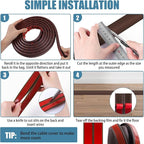 Floor Cord Covers for Wires 10FT Cable Hider Wire Cover Self Adhesive Cord Hider Floor for Offices, Homes, Workshops, Warehouses Cable Cavity 0.39" W x 0.27" H