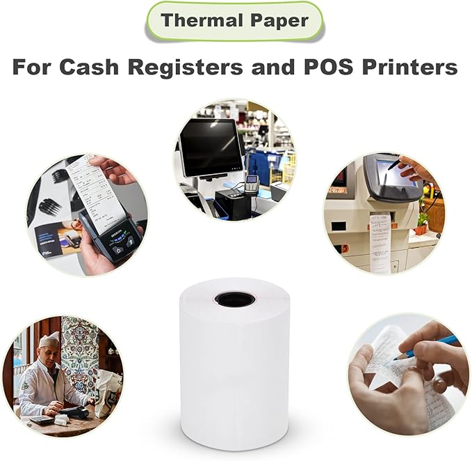 MFLABEL 2 1/4" x 50' Thermal Papers Cash Register POS Receipt Paper - 800 Rolls