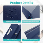 Binditek 10 Pack Heavy-Duty Clear Front Report Covers with 3 Prongs, 100-Sheet Capacity, Plastic Report Folder with Navy Back Covers, 3 Metal Prongs Fasteners, for Letter Size, Office Supplies