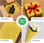 12" x 1200" (100 feet) Yellow Kraft Paper Roll - USA-Made Quality Craft Paper for Gift Wrapping, Kids' Arts & Crafts, School Projects - 100% Recycled Natural Material 50lb Thickness by IDL Packaging