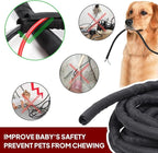 Black Braided Cable Management Sleeves Wire Loom Tubing Cord Protector Self-Wrapping (1"-15Feet)