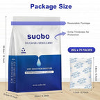Desiccant Packs for Storage, 75 Packs 20 Gram Silica Gel Packets for Moisture Control, Food Grade Moisture Absorbers with Color Indicating, Desiccant Packs for Foods, Electronics, Jewelry, Safe