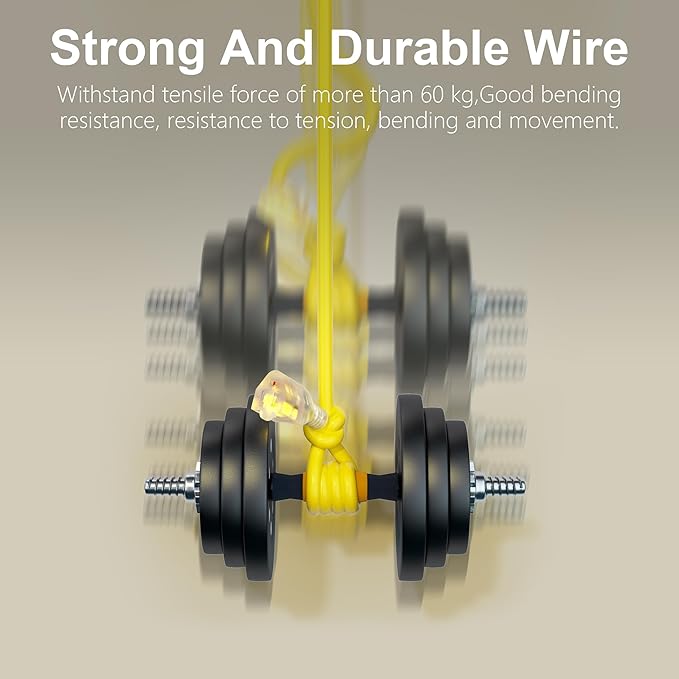 HUANCHAIN 15 ft 14/3 Gauge Heavy Duty Outdoor Extension Cord Waterproof with Lighted, Flexible Cold Weather 3 Prong Electric Cord Outside, 15A 1875W 125V 14AWG SJTW, Yellow, ETL Listed