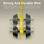 HUANCHAIN 10 ft 14/3 Gauge Heavy Duty Outdoor Extension Cord Waterproof with Lighted, Flexible Cold Weather 3 Prong Electric Cord Outside, 15A 1875W 125V 14AWG SJTW, Yellow, ETL Listed