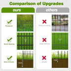 20 Panels No Dig Decorative Garden Fence with Gate for Yard, 40 in(H) X 47.2 ft(L) Animal Barrier Fencing for Outdoor Dog, Metal Portable Garden Fences for Borders, Pets, Landscape, Temporary Fence