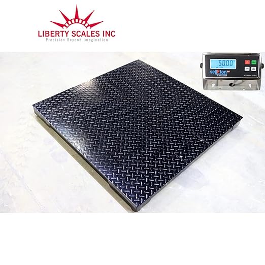 Liberty LS-700-4x4-1k-NN Industrial Floor Scales/Warehouse Pallet Scale with Indicator 48" x 48" | 1000 lbs x .2 lb