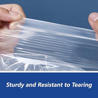 iMailer - 100 Count - 13" x 15" Clear Plastic Poly Bags with Suffocation Warning for Clothing, T-Shirts, Pants-Resealable Adhesive,Not Strong