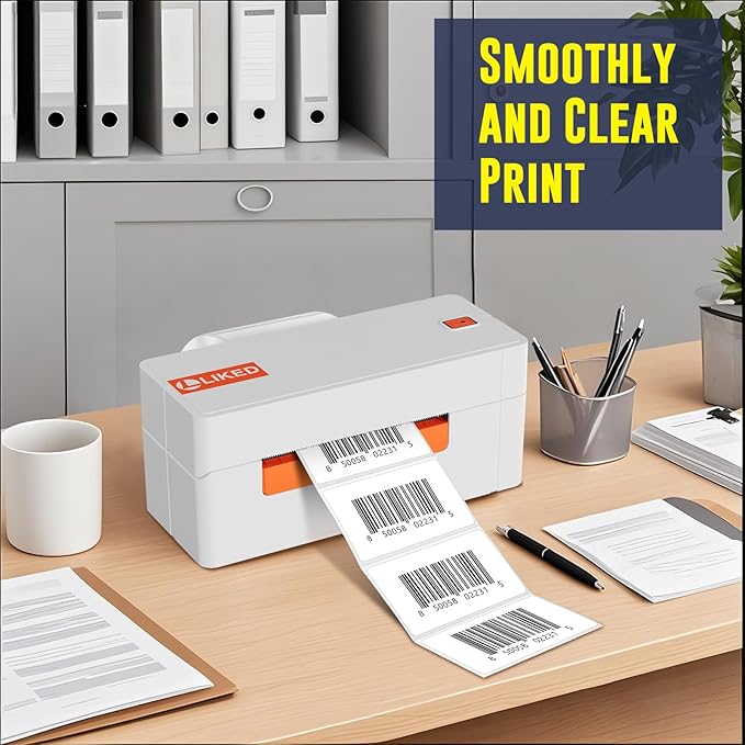 L LIKED 2.25" x 1.25" Direct Thermal Labels, Permanent Adhesive Barcode Address Labels & Compatible with Rollo, Zebra and Other Desktop Printers (1 Roll, 1000 Labels)