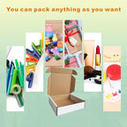 50 Pack 4x4x1'' Small Shipping Boxes, Corrugated Cardboard Mailers for Business, White (CM441)