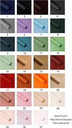 Waterproof Floral Wrapping Paper Roll, Chocolate Brown Korean Paper for Flowers Bouquets, Valentine's Day Christmas Mother's Day Gift Packaging or Gift Box Packaging DIY Kraft Paper (Color 3 (Coffee))