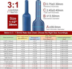Chanzon 3:1 Ratio - 80ft Roll - Heat Shrink Tubing 1-1/2" (39mm) - Marine Grade Waterproof Adhesive Lined - (25M Total Length) Blue Polyolefin Sleeving Wrap Shrinking 3 to 1 Ratio 1pcs