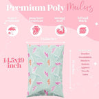 10x13 Designer Poly Mailer 100 Pack Heavy Duty Waterproof Self Seal Shipping Bags for Small Business Large Mailing Envelopes Bulk Tear Resistant Cute Packaging Lightning Bolt
